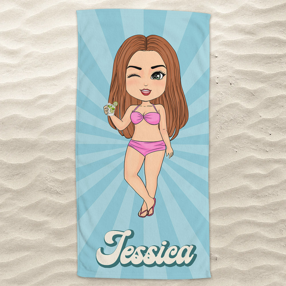 Girls Personalized Beach Towel - Gift For Besties Sisters Sistas