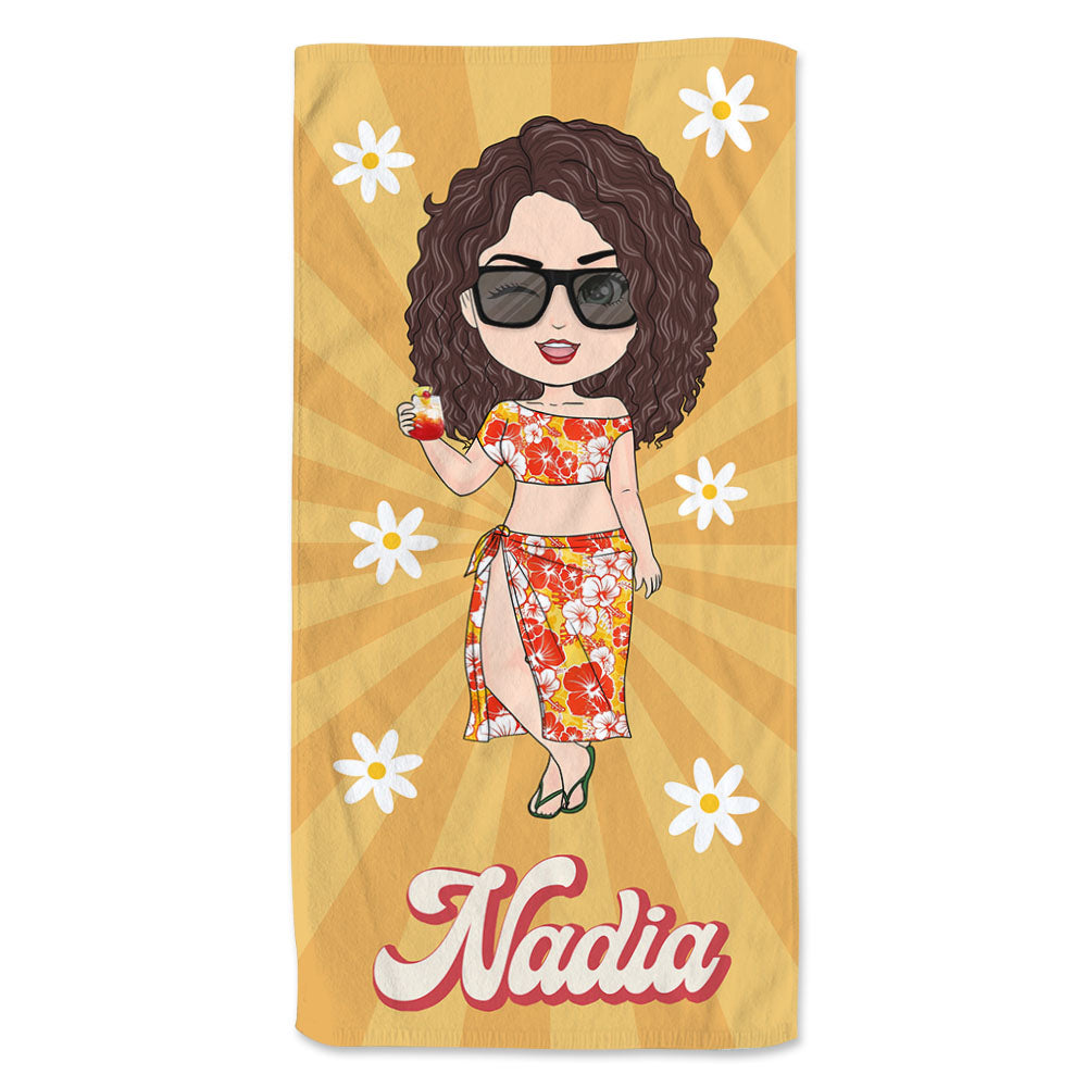 Girls Personalized Beach Towel - Gift For Besties Sisters Sistas