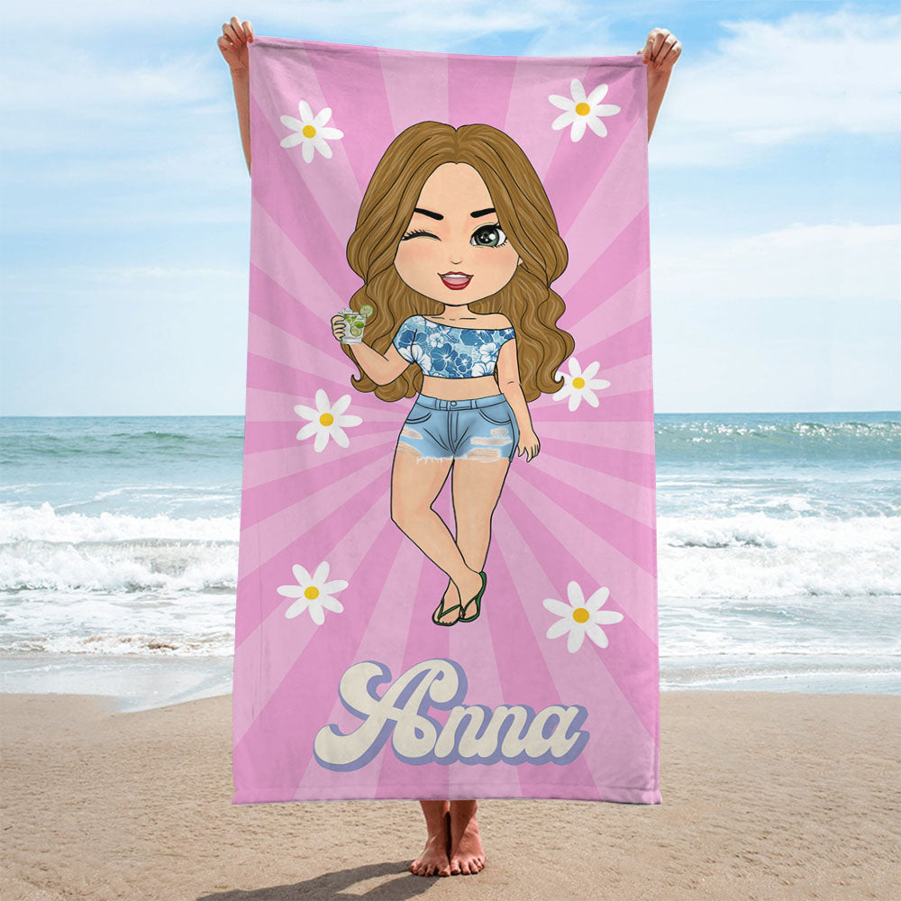 Girls Personalized Beach Towel - Gift For Besties Sisters Sistas