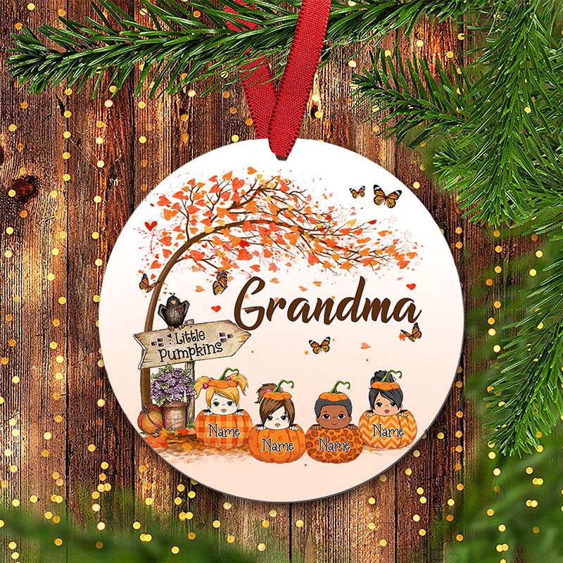 Grandma With Grandkids Name Ornament