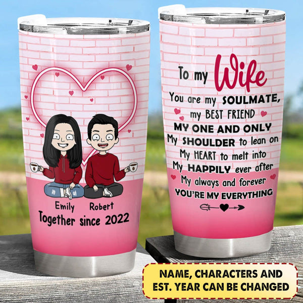 Valentine, Couple tumbler - Husband Wife Gift Personalized Couple