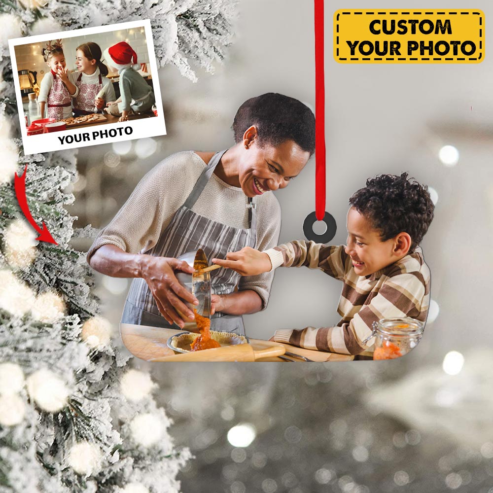 Personalized Ornament For Baking Lover - Family Baking Togetger - Custom Photo Ornament
