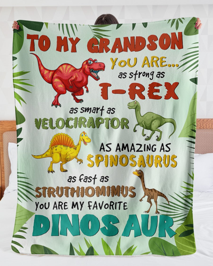 Dinosaur Poster, Grandson You Are As Strong As T-Rex, As Smart As