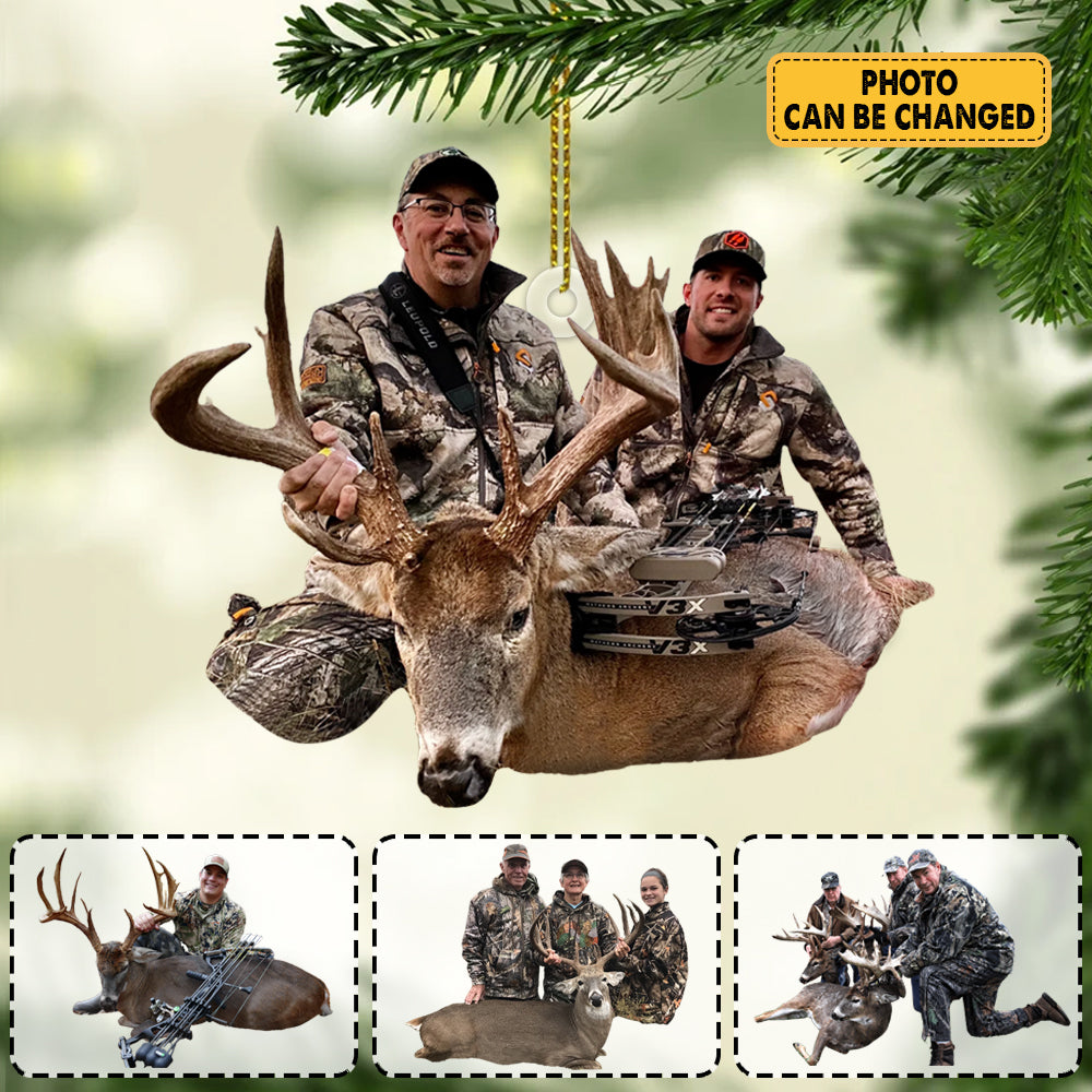 Happy Hunting Moment Bowhunting Christmas Ornament - Personalized Ornament Gifts For Hunting Lovers H2511