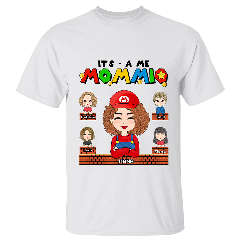 It's - A Me Mommio - Personalized Shirt For Mom Aunt Grandma Custom Nickname With Kids