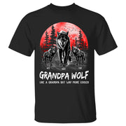 Grandpa Wolf Like A Grandpa But Way More Cooler Personalized Shirt