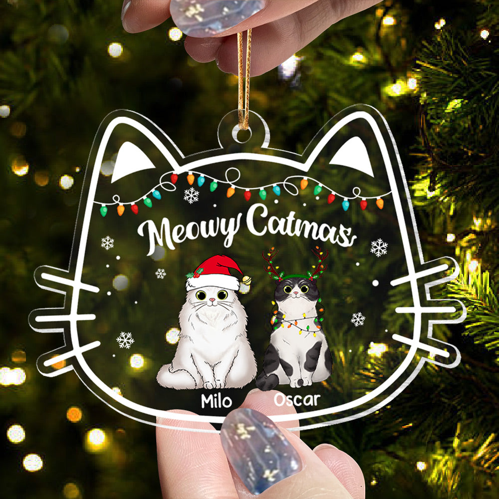 Meowy Catmas Personalized Christmas Ornament TT01