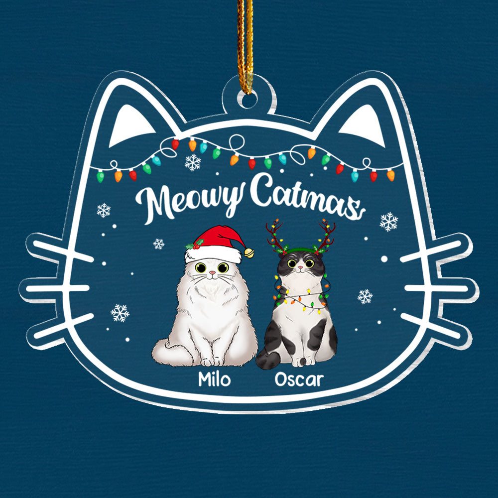 Meowy Catmas Personalized Christmas Ornament TT01