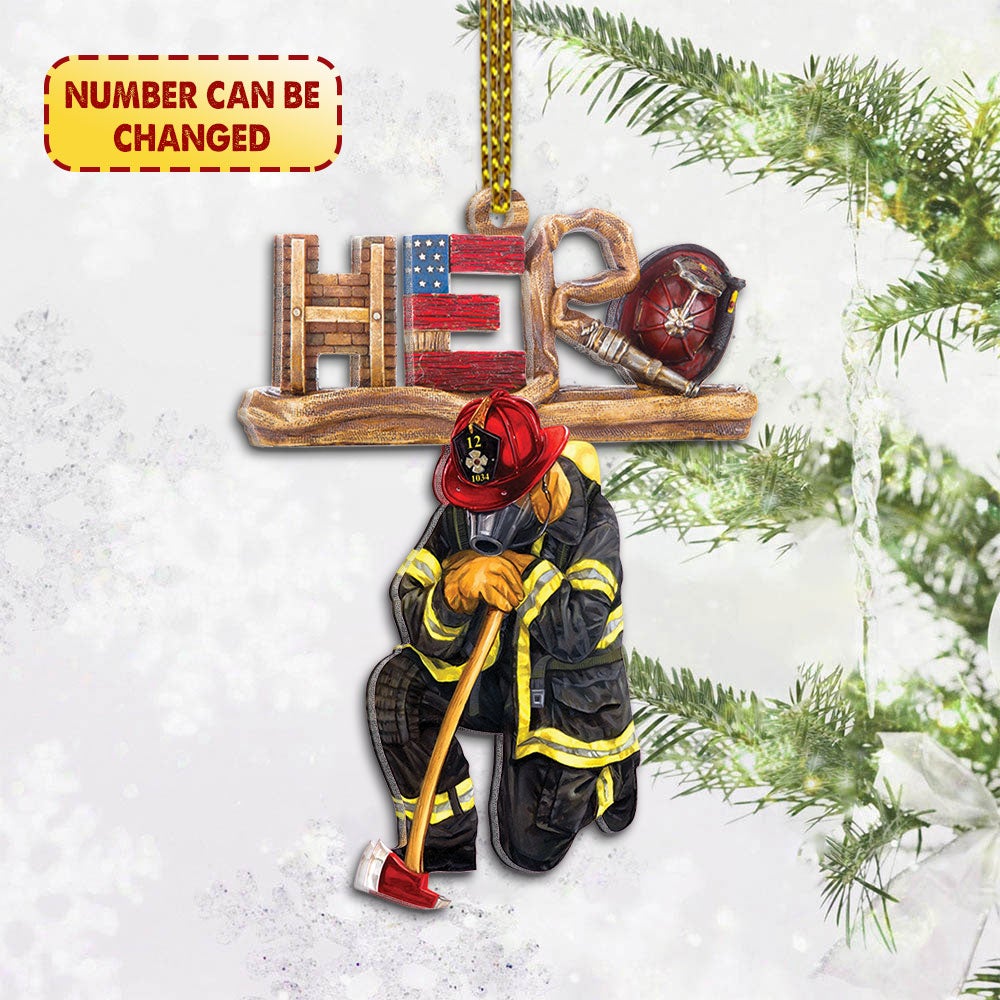 Hero Firefighter Knew Personalized Ornament Gift For Firefighter Fireman