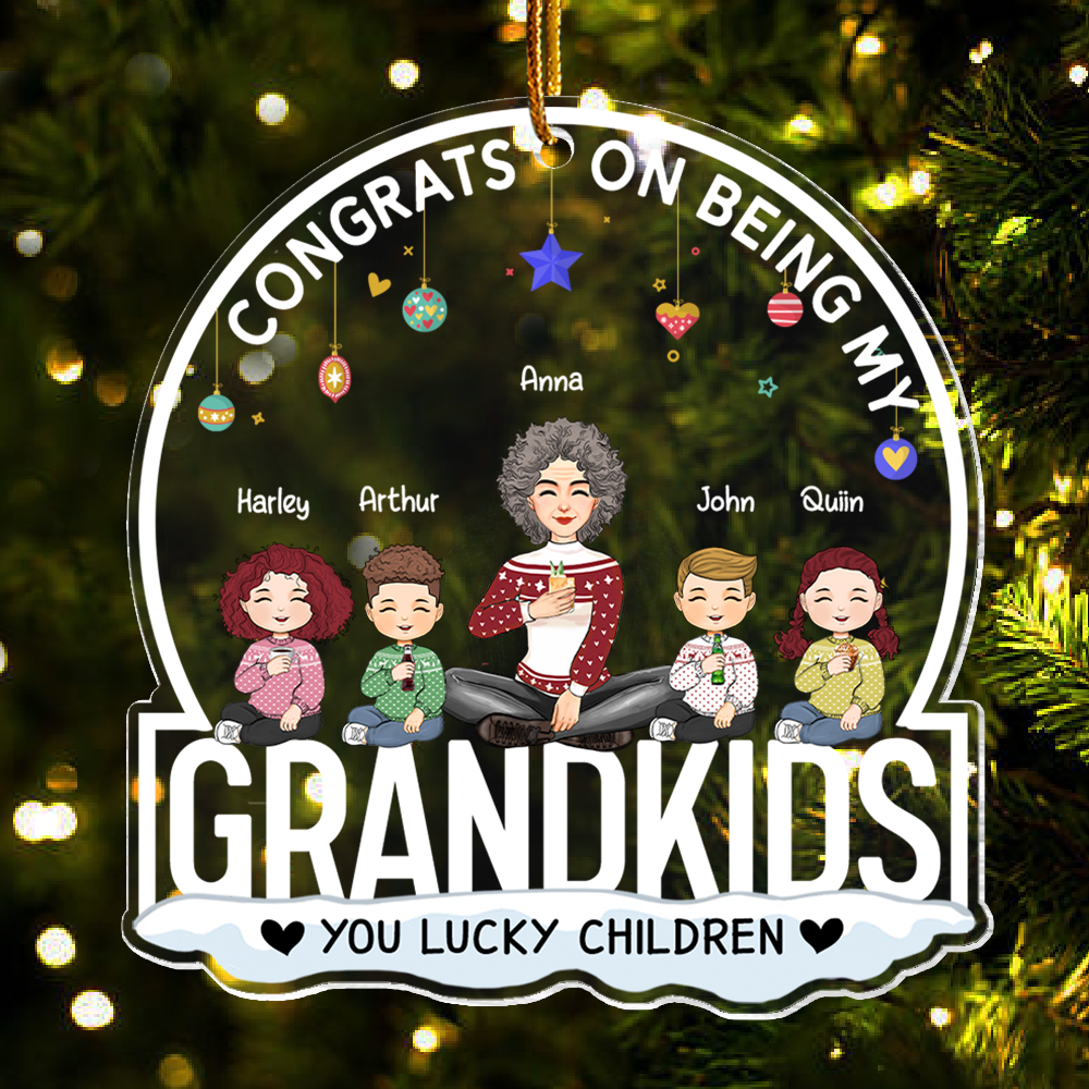 Congrats On Being My Grandkids - Personalized Ornament For Grandkids From Grandma