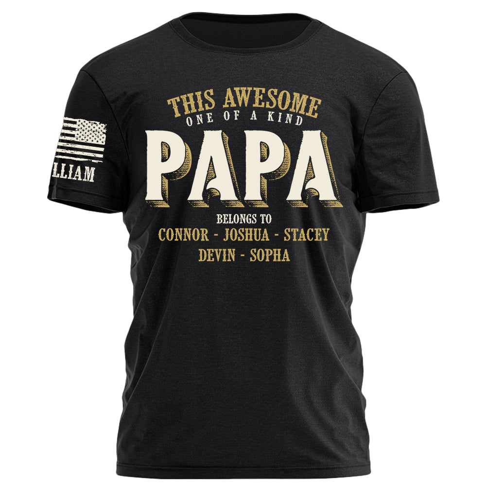 This Awesome One Of A Kind Grandpa Personalized Shirt For Grandpa Custom Nickname Kids Name Father Day Gift H2511
