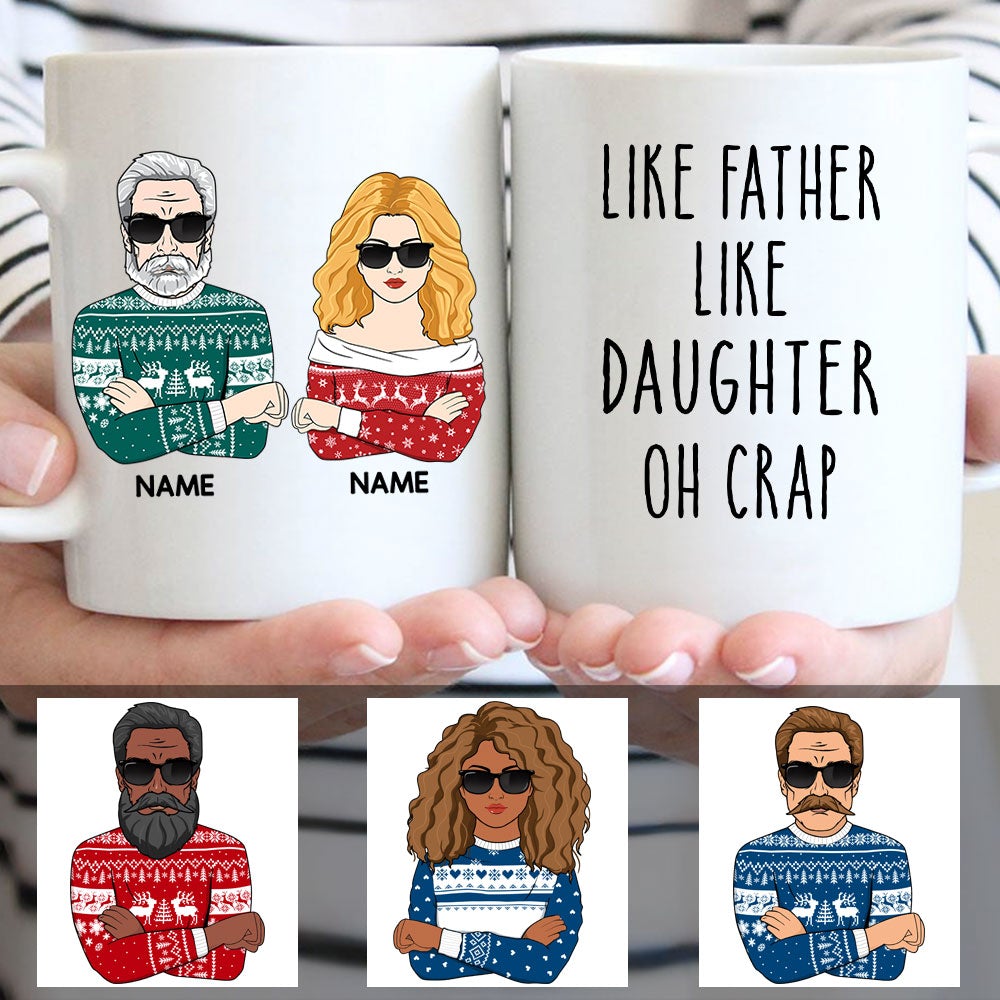 Like Father Like Daughter Oh Crap Mug For Father and Daughter