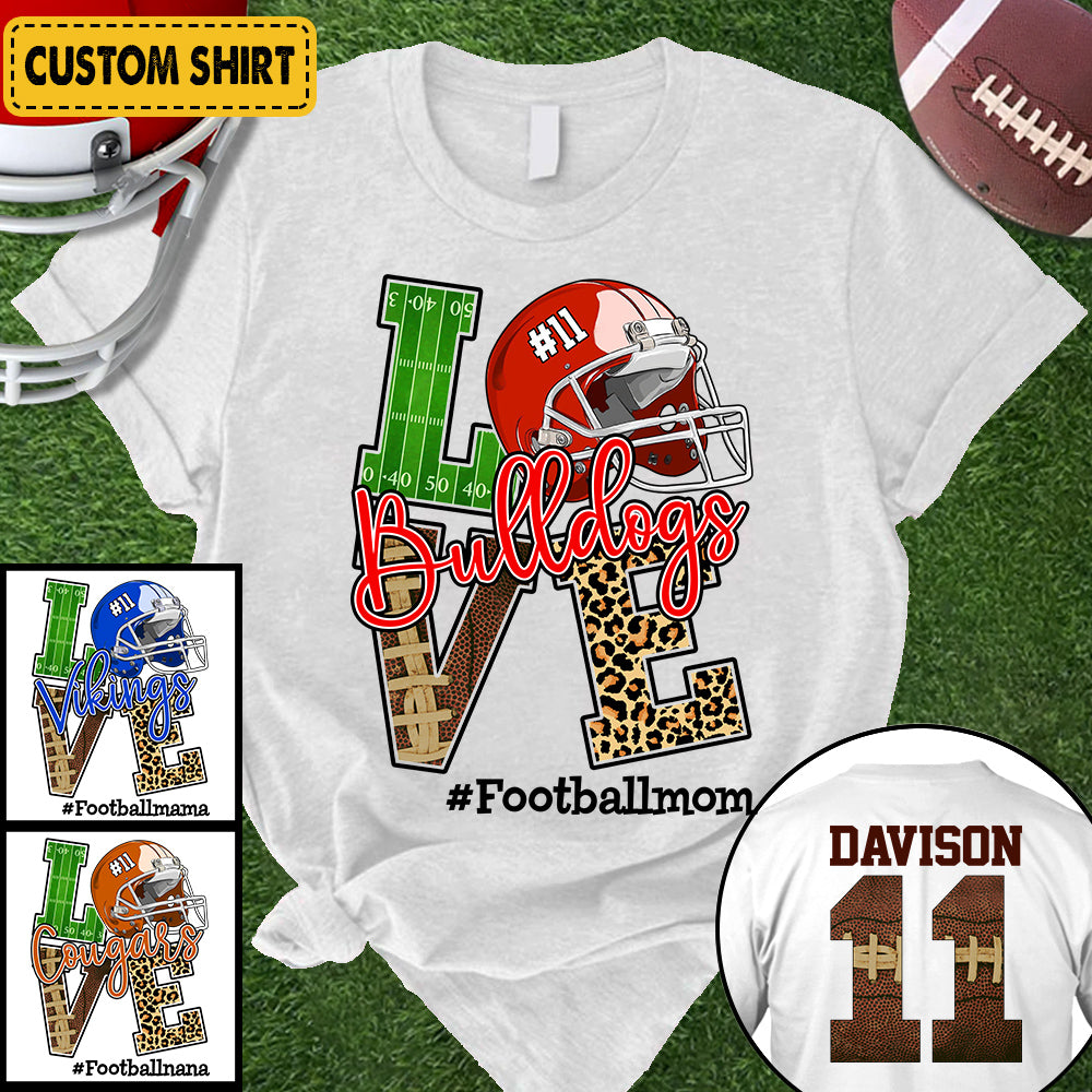 Presonalized Football Team School, School Spirit Custom Hashtags All Over Print Shirt K1702