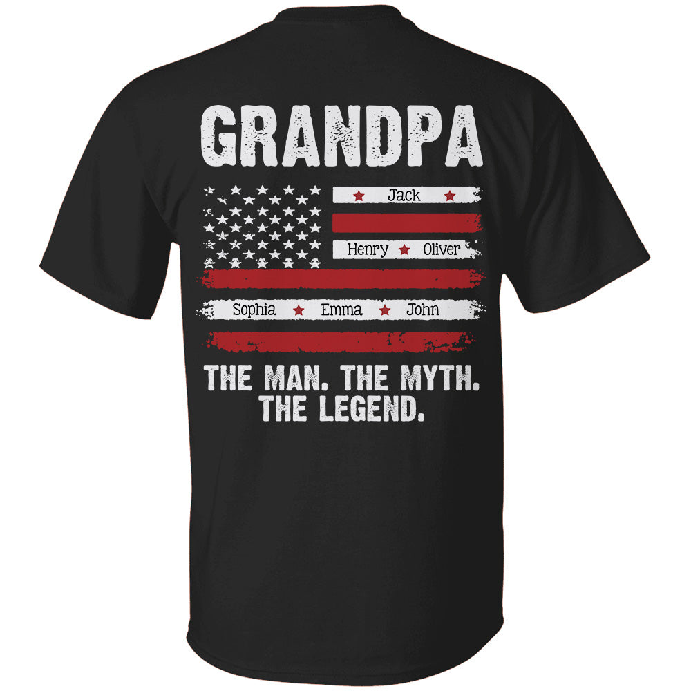 Papa The Man The Myth The Legend - Custom Shirt Gift For Dad Papa