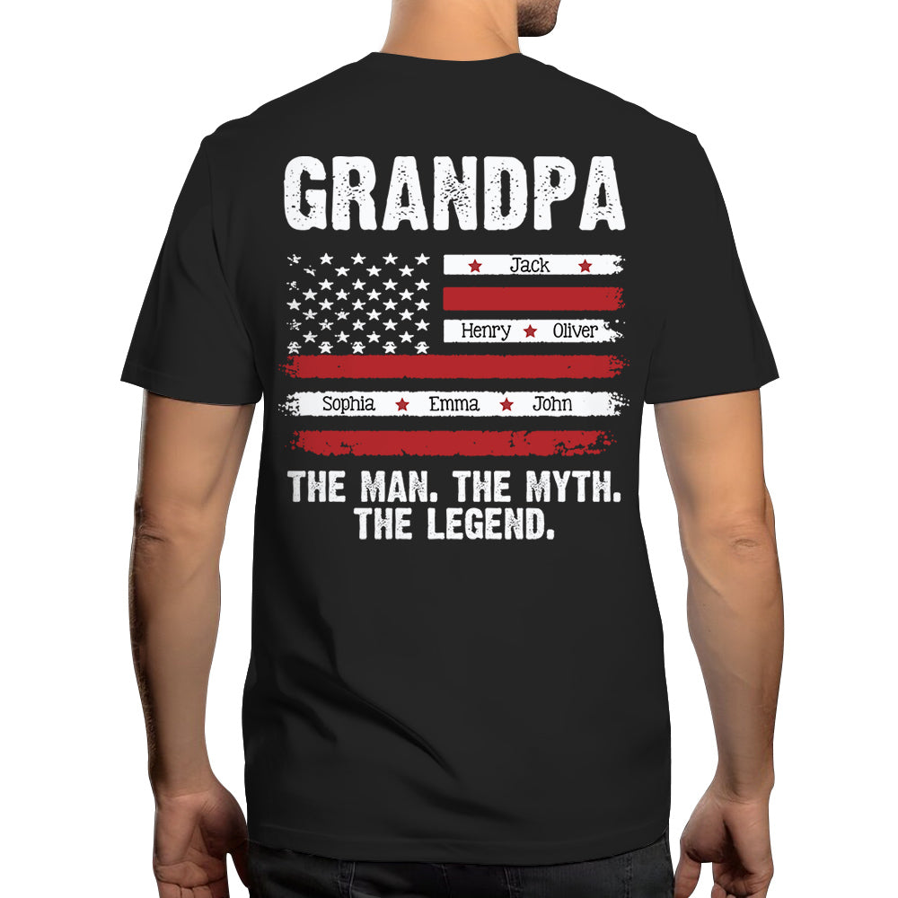 Papa The Man The Myth The Legend - Custom Shirt Gift For Dad Papa