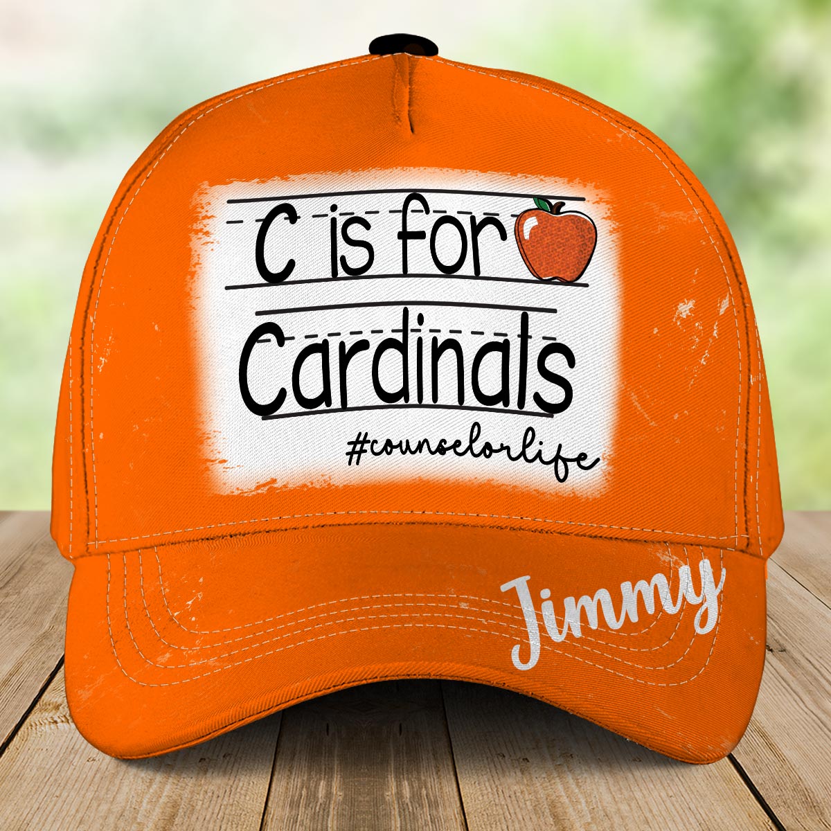 Personalized Cap For Teacher Student - Custom School Mascot Hat With Name