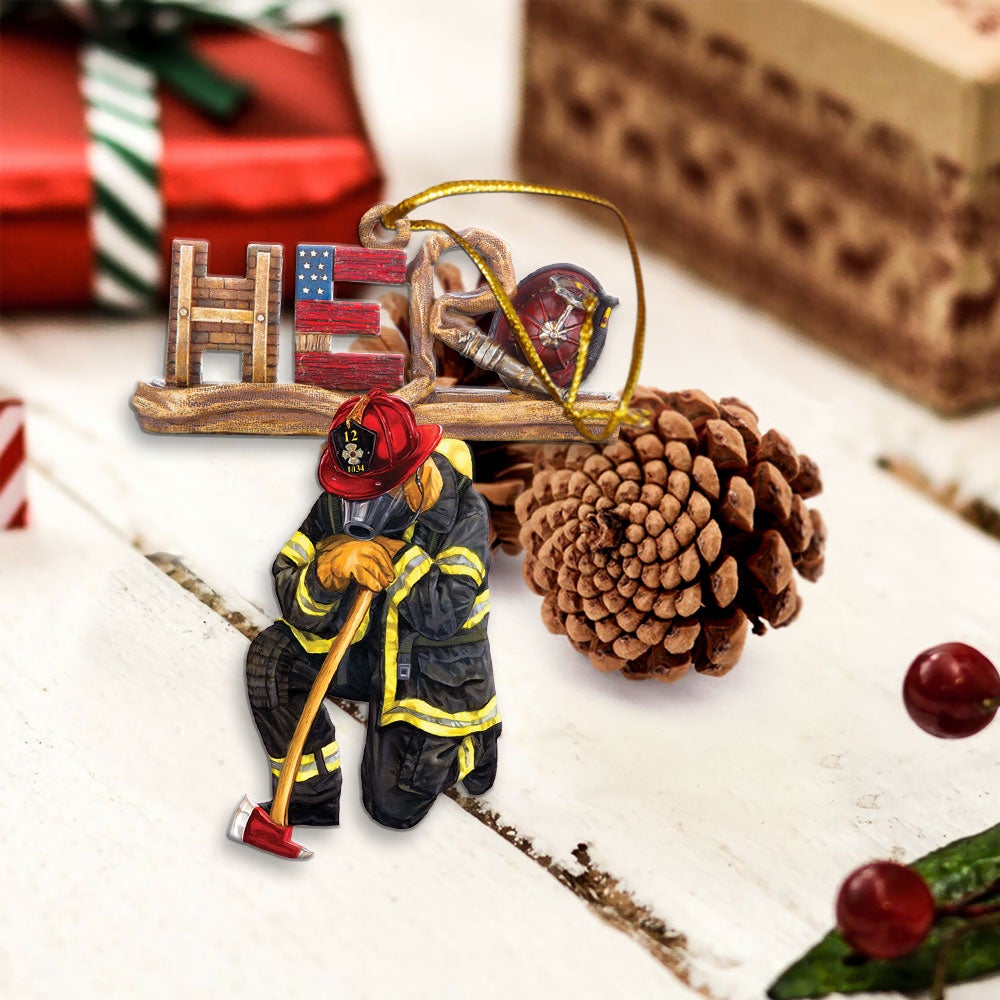 Hero Firefighter Knew Personalized Ornament Gift For Firefighter Fireman