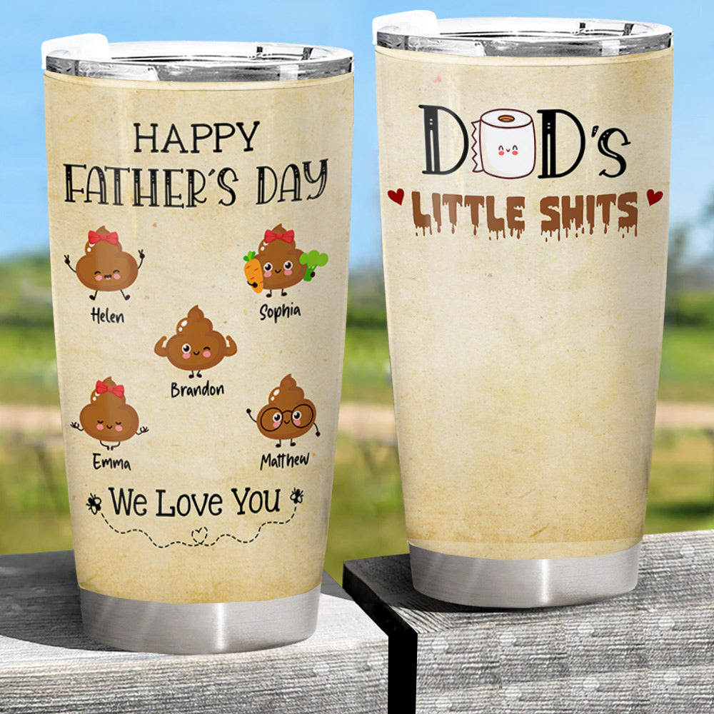 Tumbler For Dad - Custom Gift Ideas - Gift For Father - Dad's Little Custom Tumbler Gift For Dad