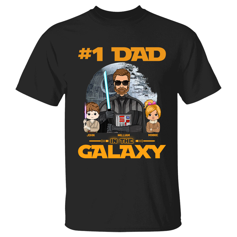 #1 Dad In The Galaxy Personalized Shirt Gift For Dad - Gift For Him