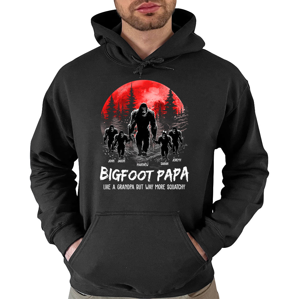 Bigfoot Papa Like a Grandpa But Way More Squatchy - Personalized Shirt