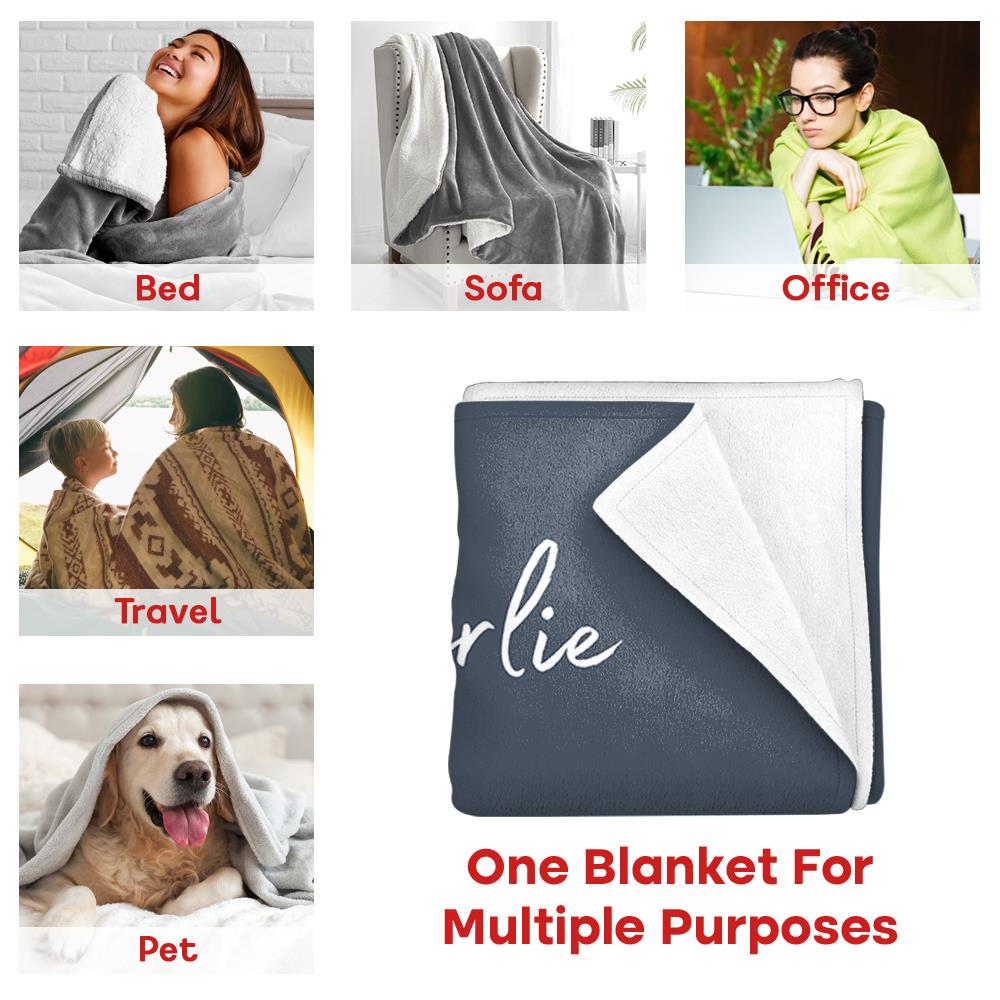 Custom Pet Blanket Using Pet Photo + Name Custom Dog Blanket Personalized Dog Blankets Cat Picture Blanket Pet Photo Blanket Dog Dad Gift