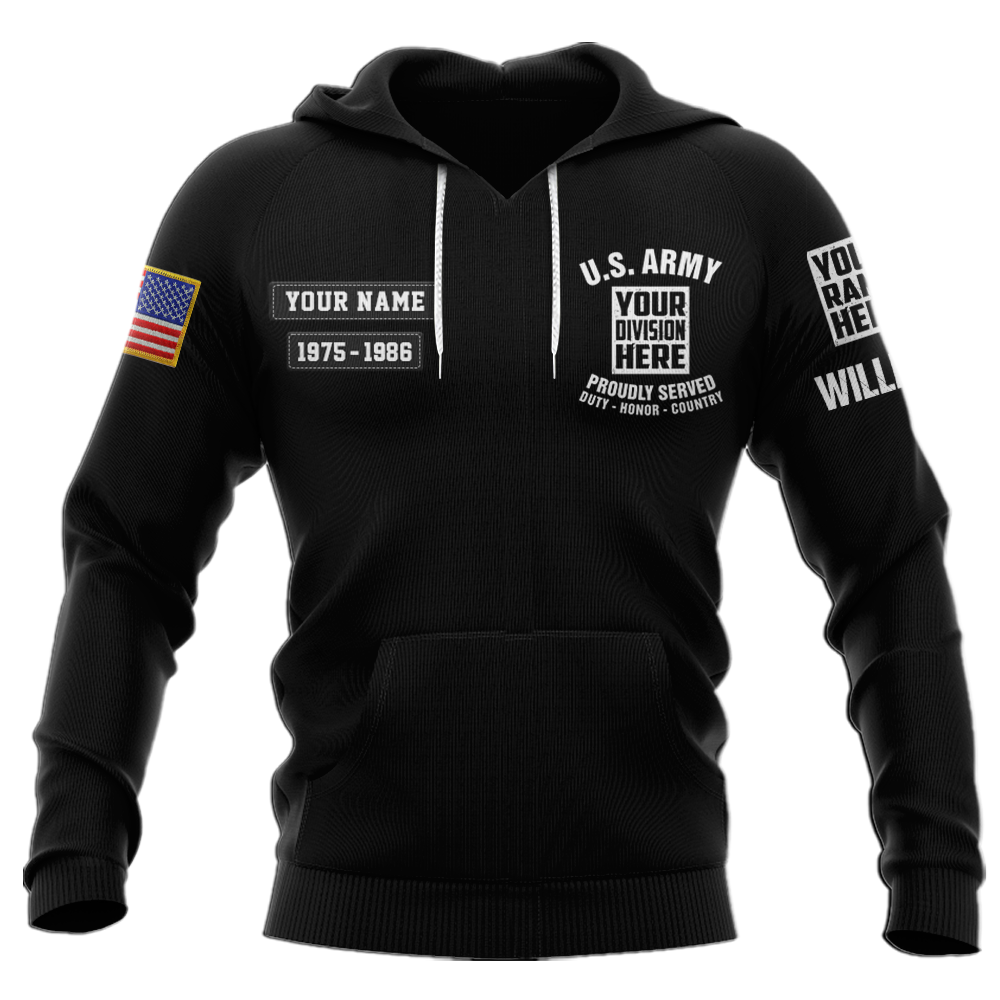 Personalized Shirt US Veteran Custom Division Gift For Veteran vr2 All Over Print Shirt K1702