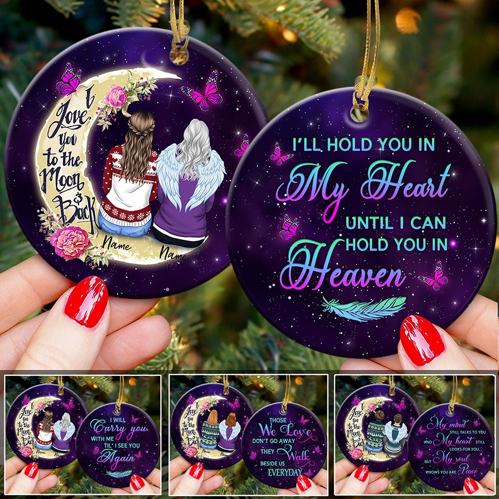 Personalized Family Member Lost Memorial Ornament I Love You To The Moon And Back Memorial Ornament Christmas In Heaven Memorial Ornament Hg98.