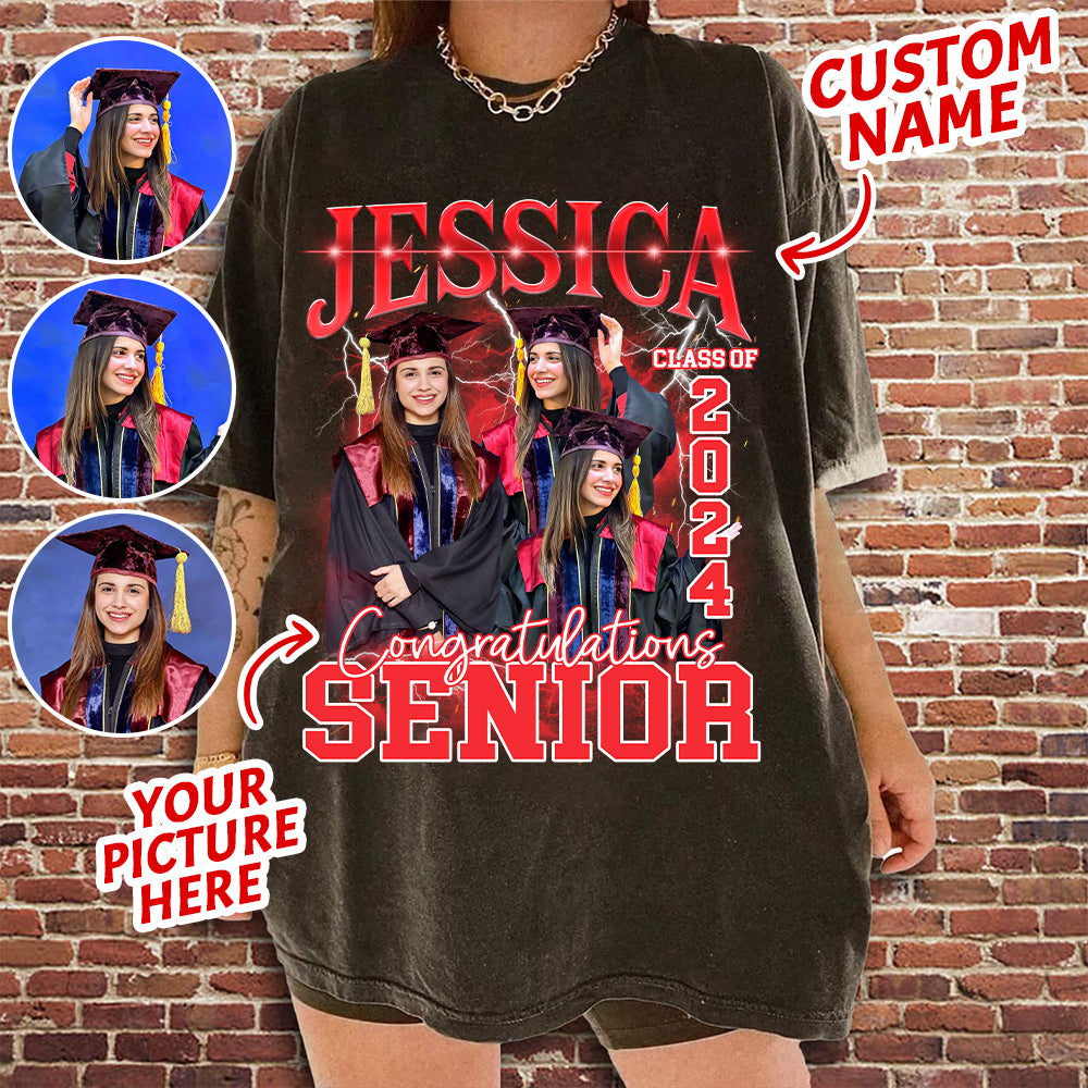 Custom Graduation T Shirt, Vintage Custom Funny Rap Shirt, Custom Photo Vintage T Shirts, Custom Family Graduation Shirt