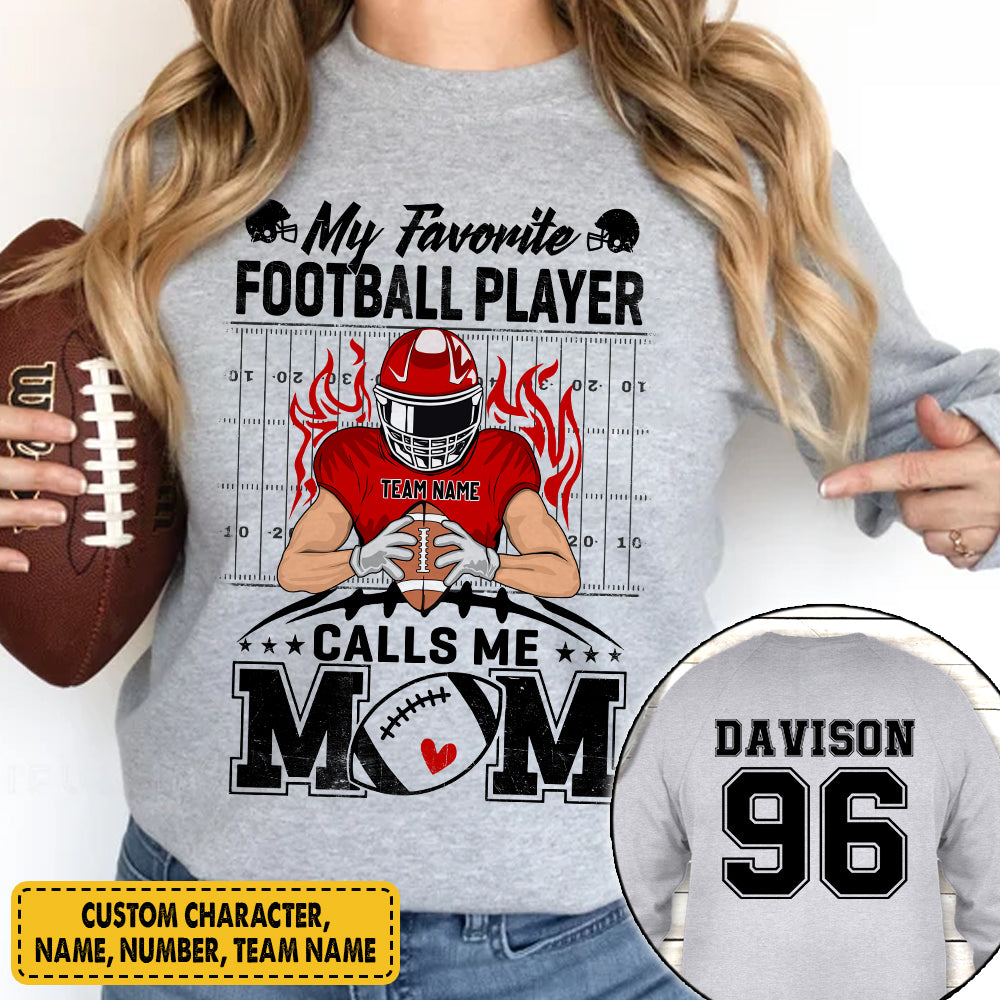 Football Mom Shirt, Two Numbers & Two Names