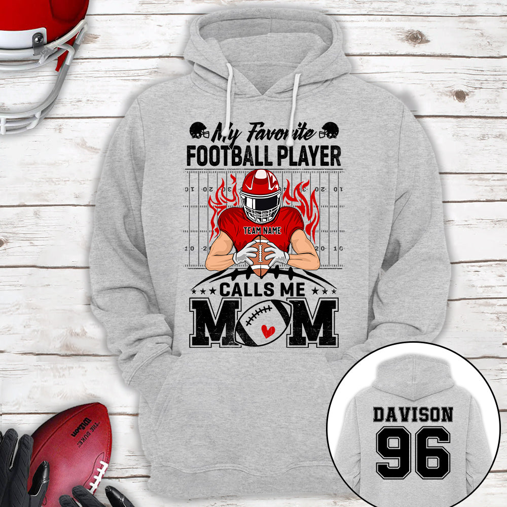 Personalized Shirt My Favorite Football Player Calls Me Mom Football Shirt K1702