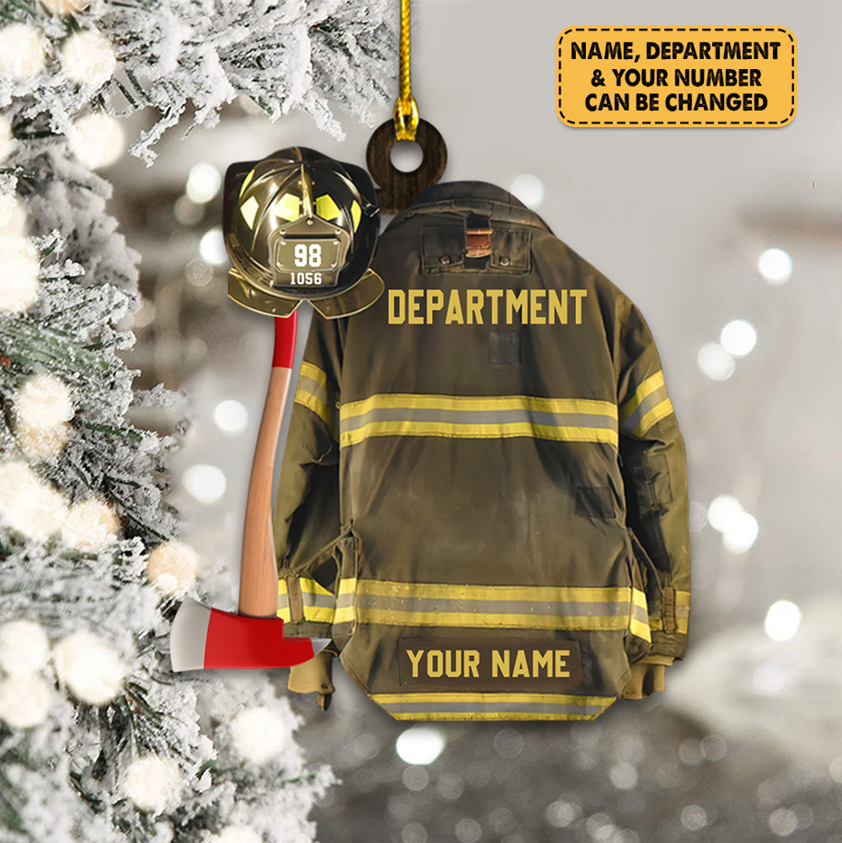 Proud Firefighter Personalized Ornament Gift For Firefighter Fireman