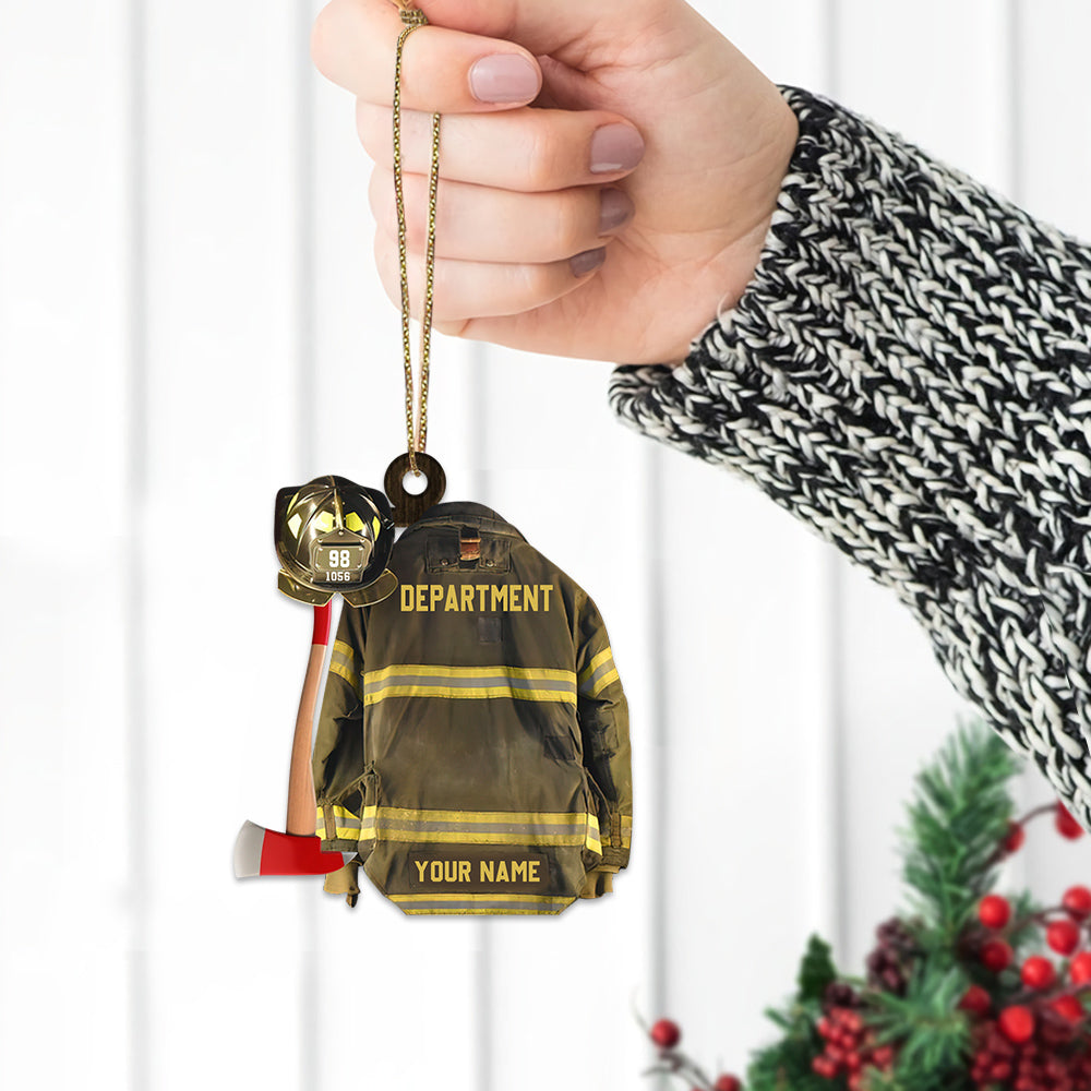 Proud Firefighter Personalized Ornament Gift For Firefighter Fireman