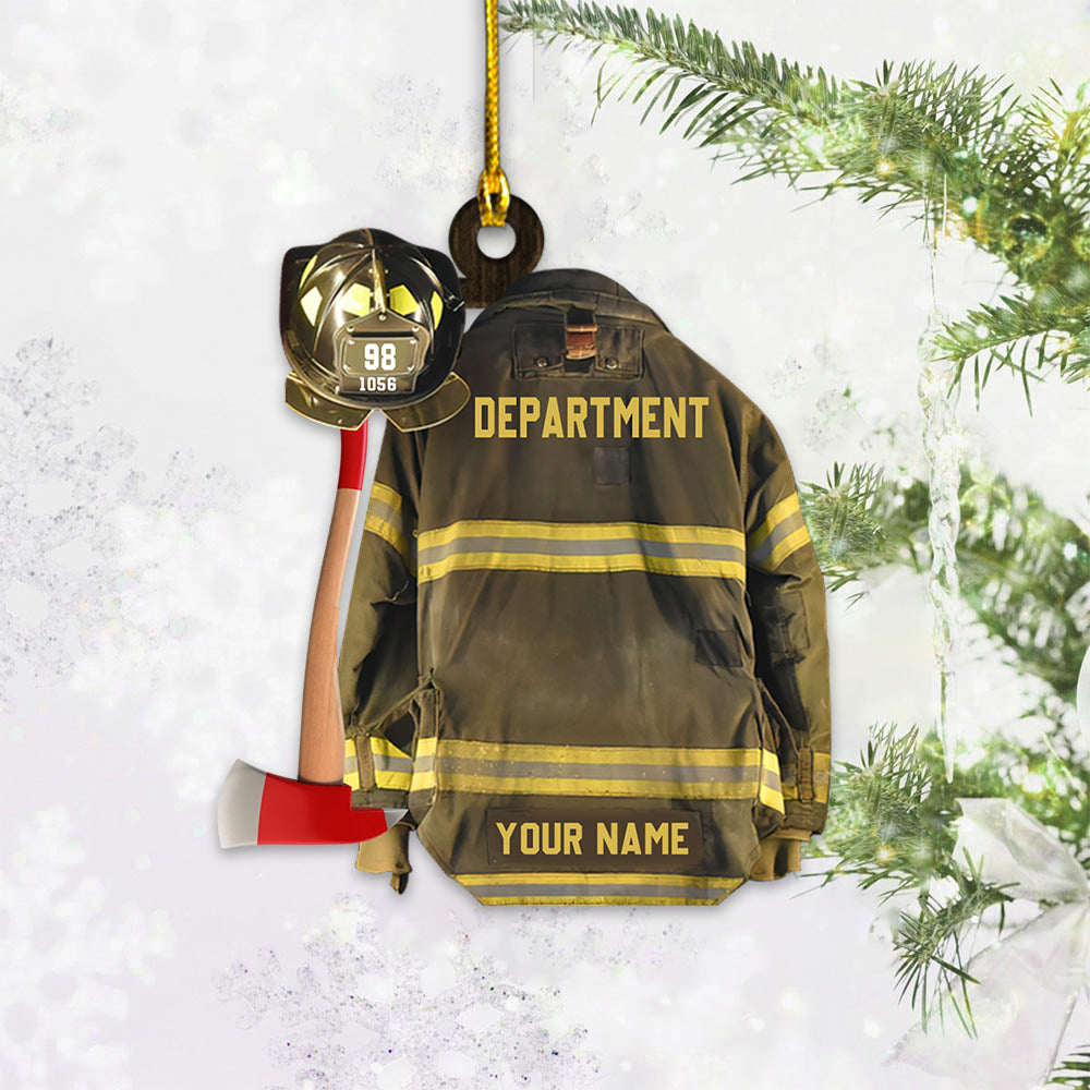 Proud Firefighter Personalized Ornament Gift For Firefighter Fireman