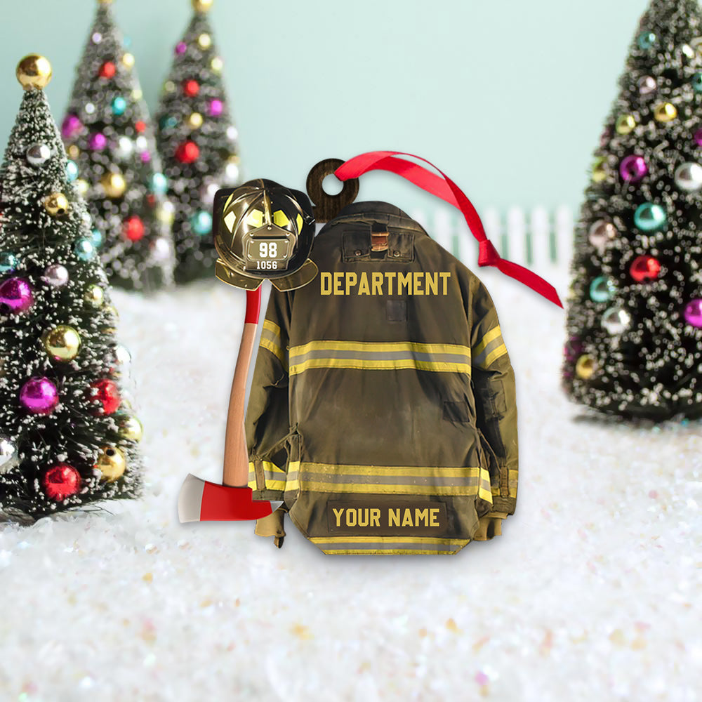 Proud Firefighter Personalized Ornament Gift For Firefighter Fireman