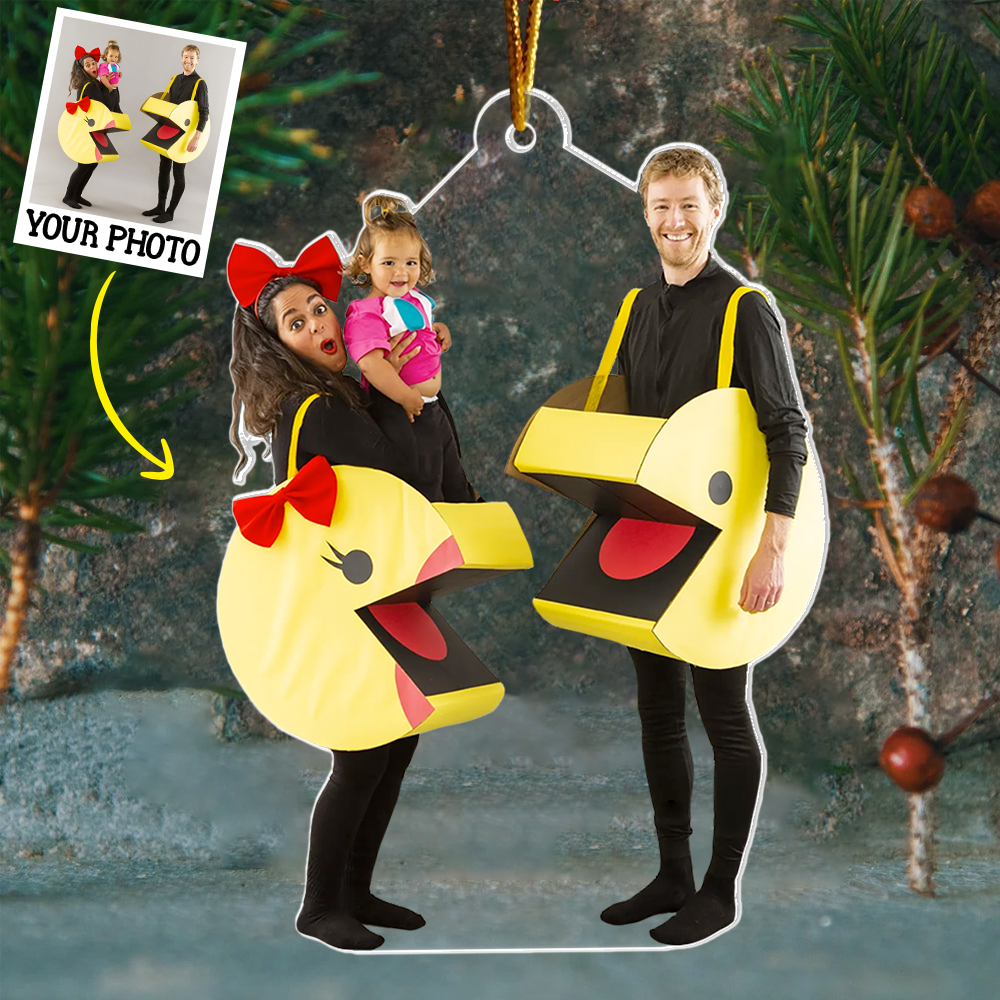 Custom Photo Ornament Gift For Family - Personalized Photo First Christmas Family Ornament