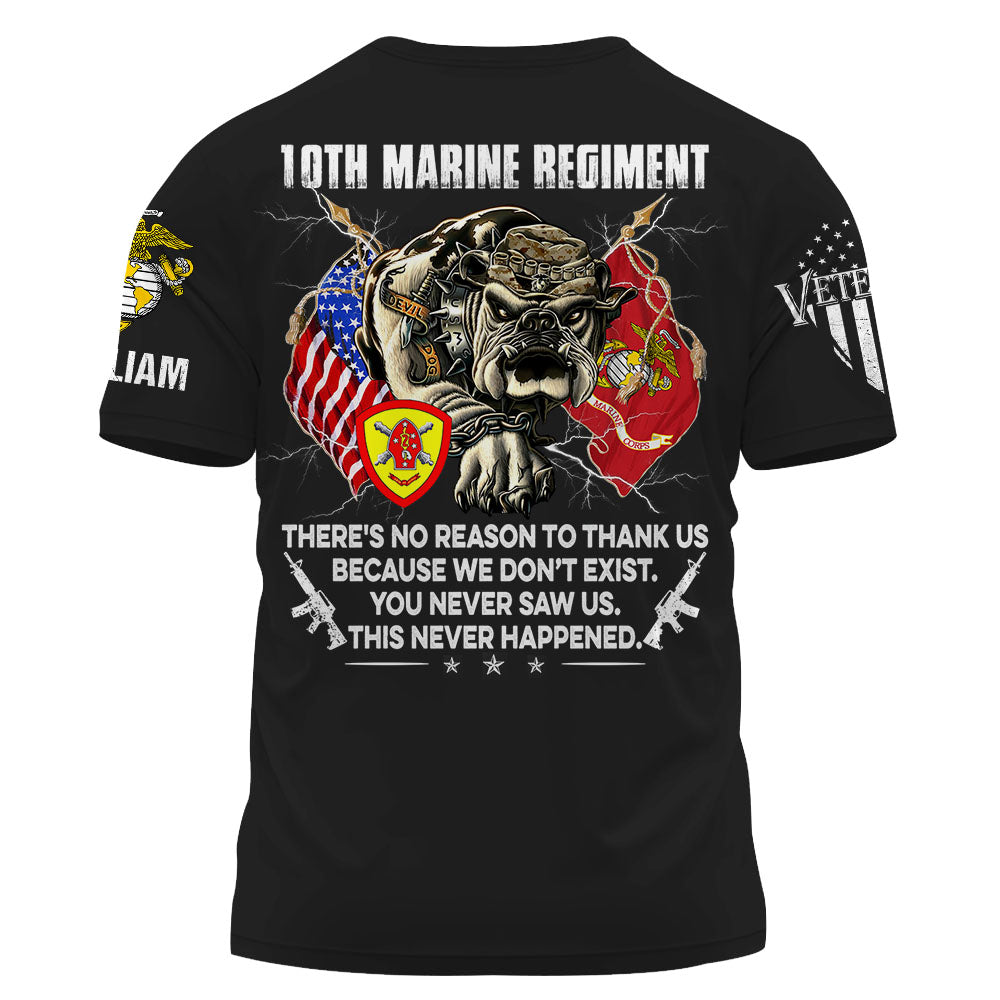 Personalized Shirt US Veteran There's No Reason To Thank Us Gift For Veterans K1702