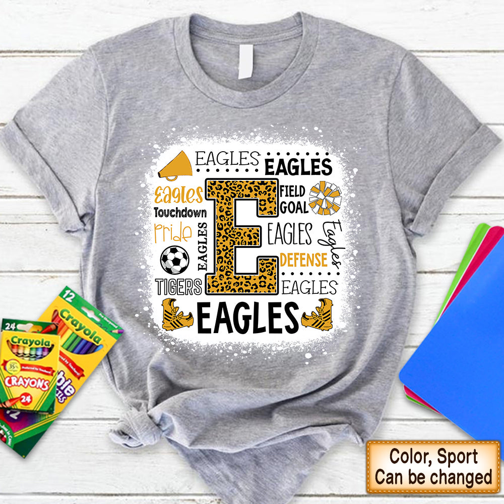 Personalized Shirt Eagles Team Typography Teacher Shirt H2511