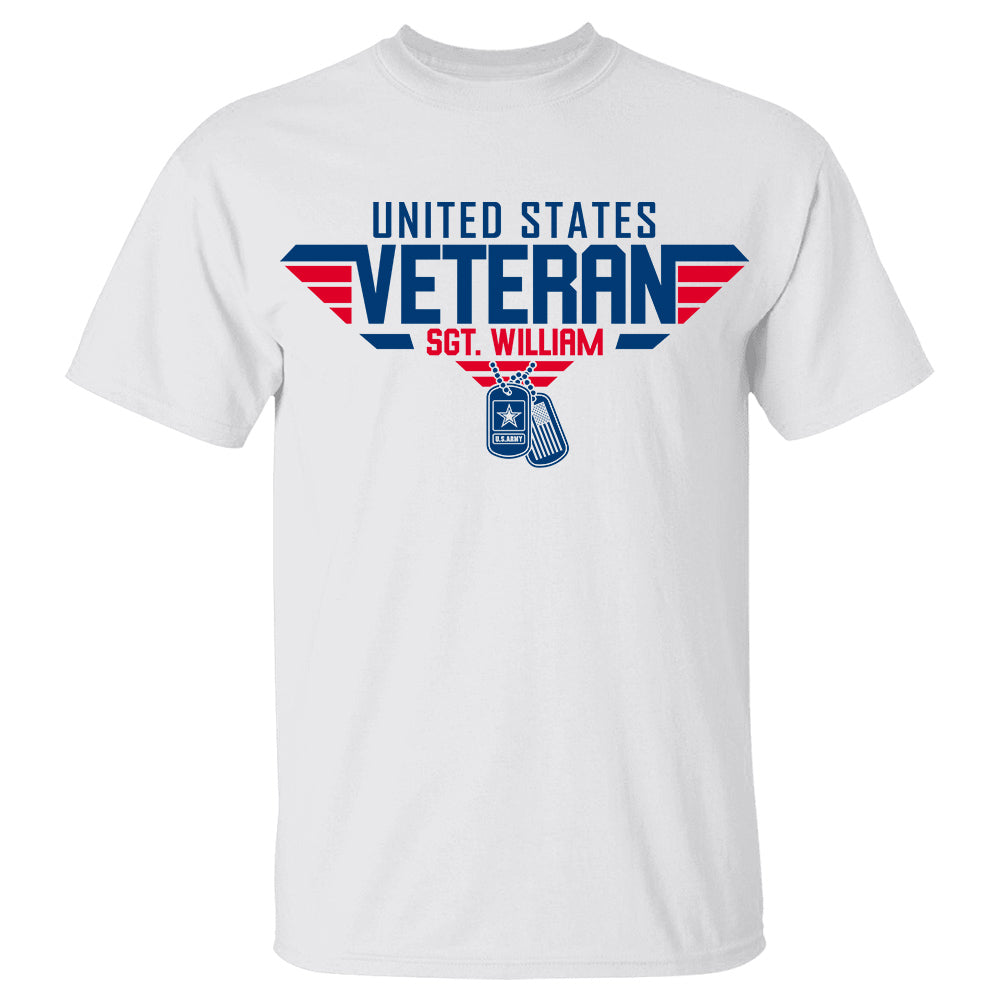 United States Veteran Personalized Shirt For Veteran Custom Logo Branch H2511