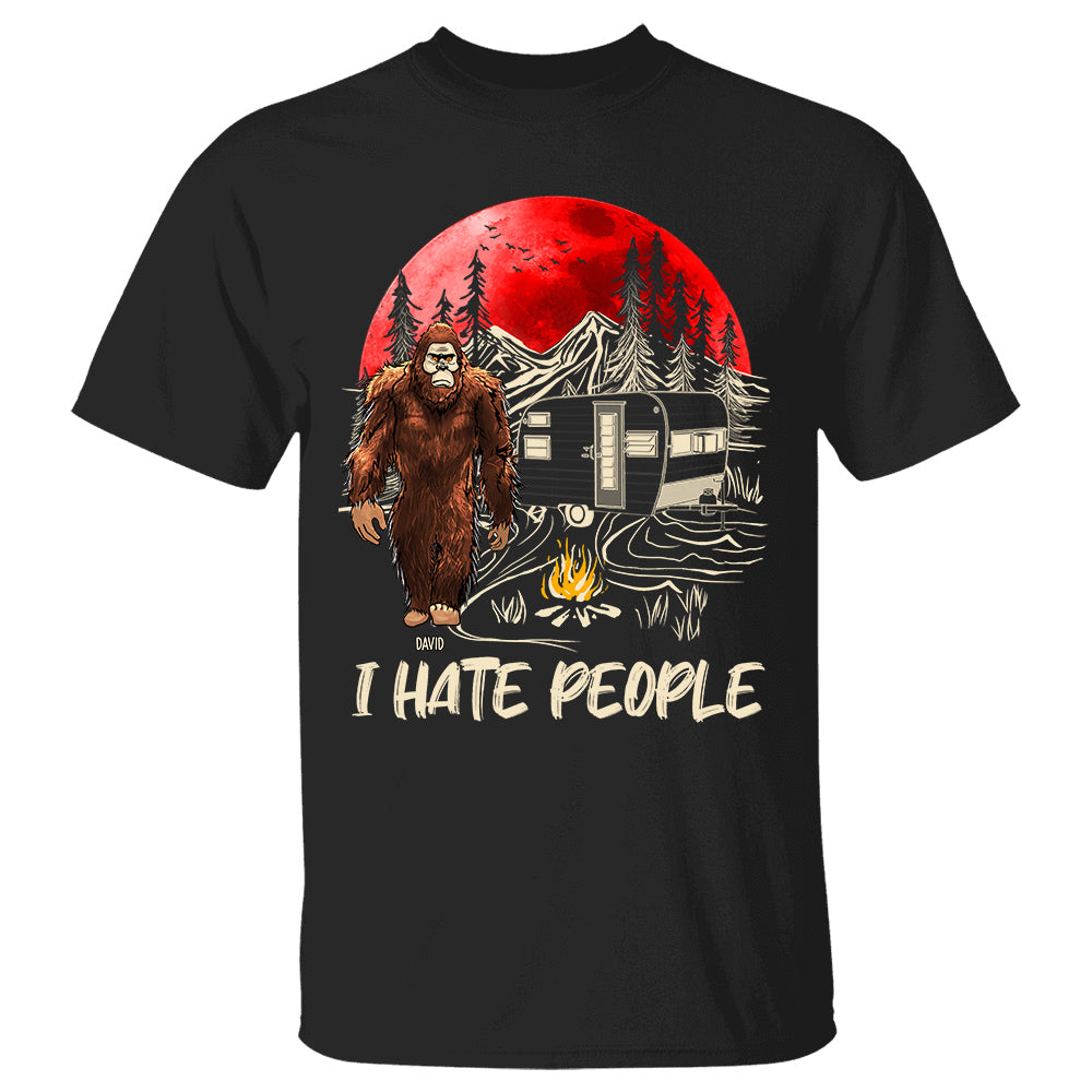 I Hate People - Personalized Bigfoot Vintage Shirt