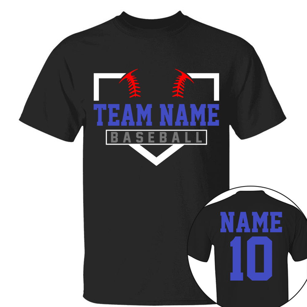 Baseball Personalized Team Name Numbers Baseball Softball Team Spirit Game Day Shirt For Family H251