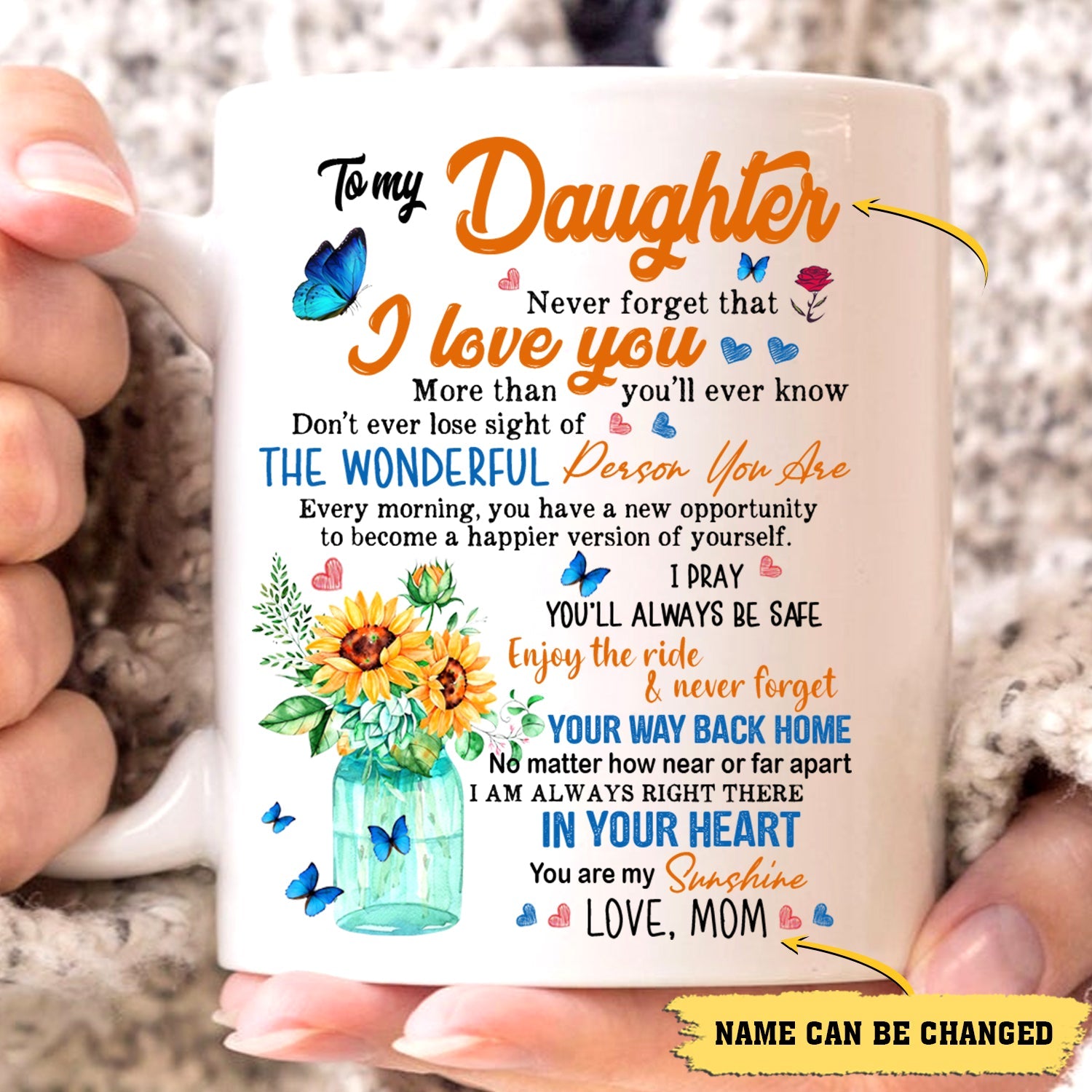 To My Daughter Never Forget That I Love You More Than You’Ll Ever Know Mug For Daughter From Mom