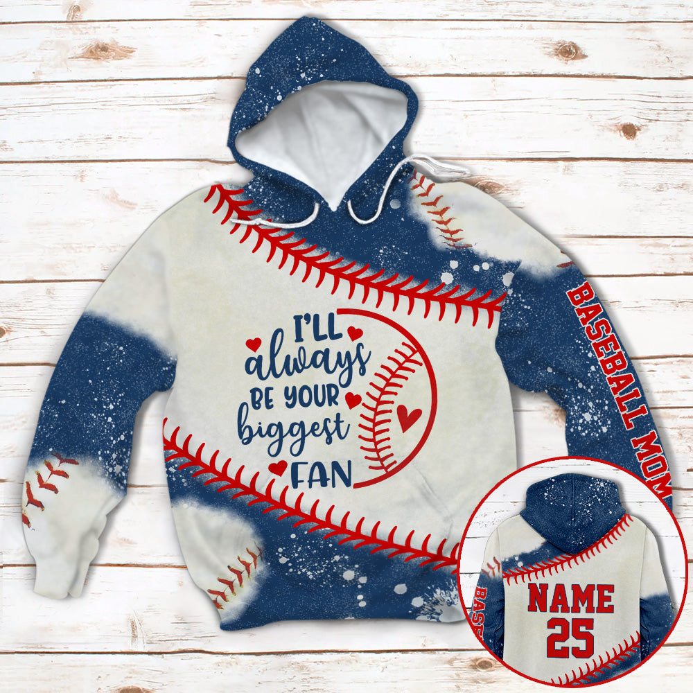 Baseball Mom Hoodie 3D Biggest Fan Happy Mothers Day Gift - Personalized  Gifts: Family, Sports, Occasions, Trending