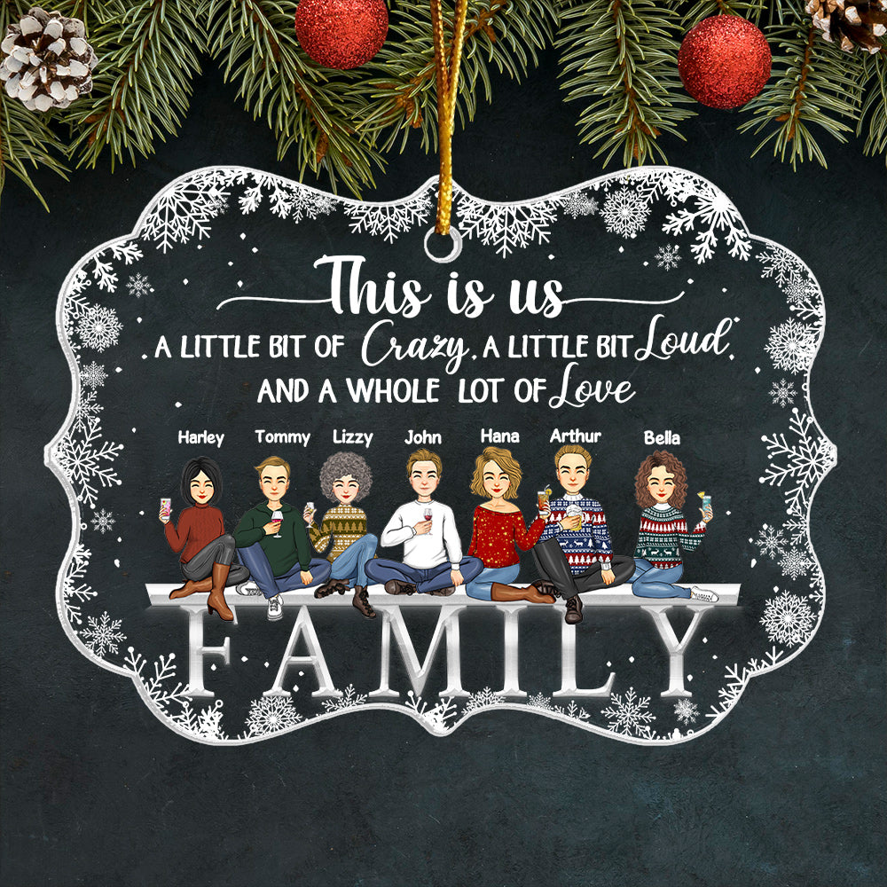 This Is Us Personalized Christmas Personalized Acrylic Ornament For Family