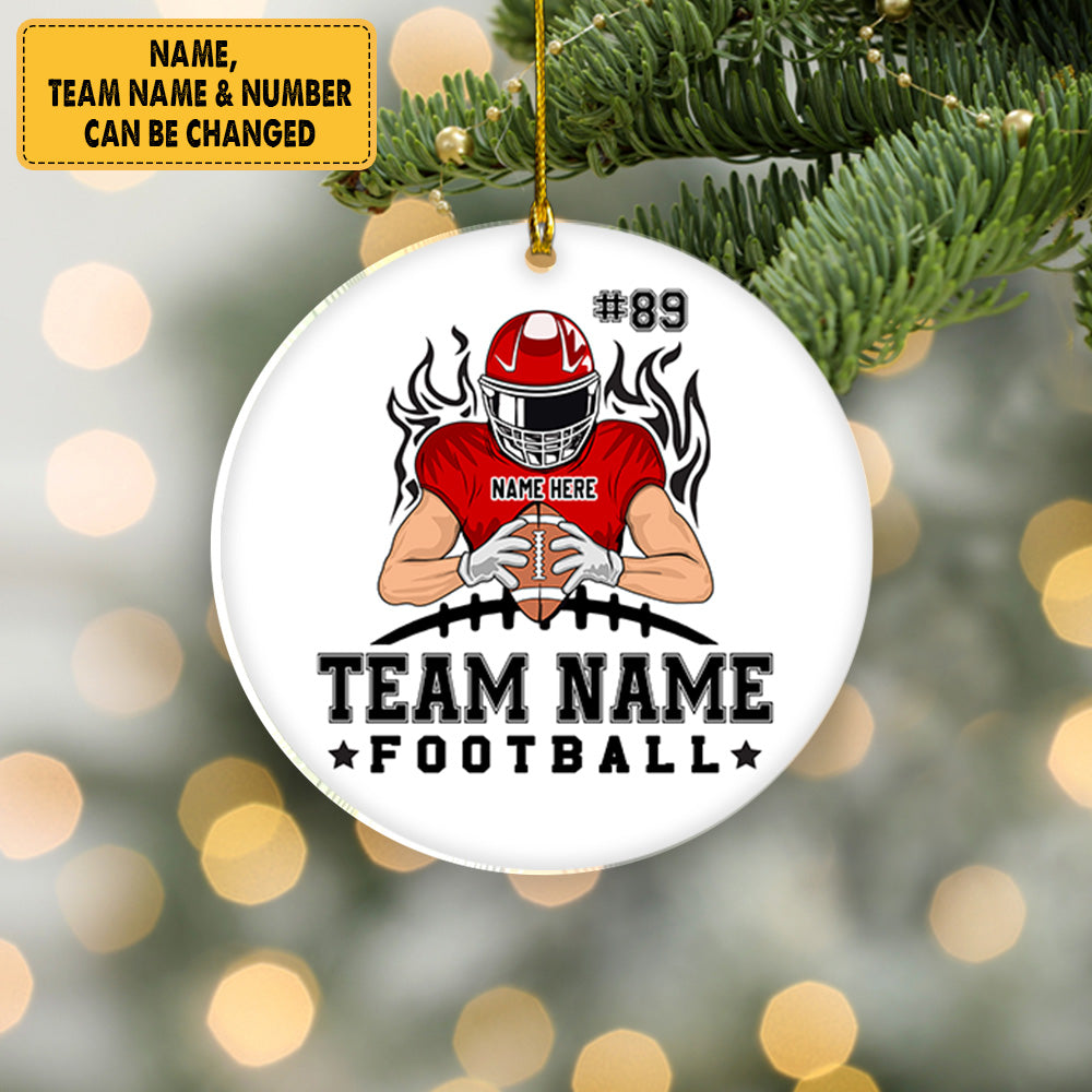 American Football Team Personalized Ornament Gift For Football Player For Football Lovers