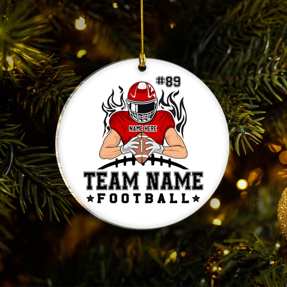 American Football Team Personalized Ornament Gift For Football Player For Football Lovers