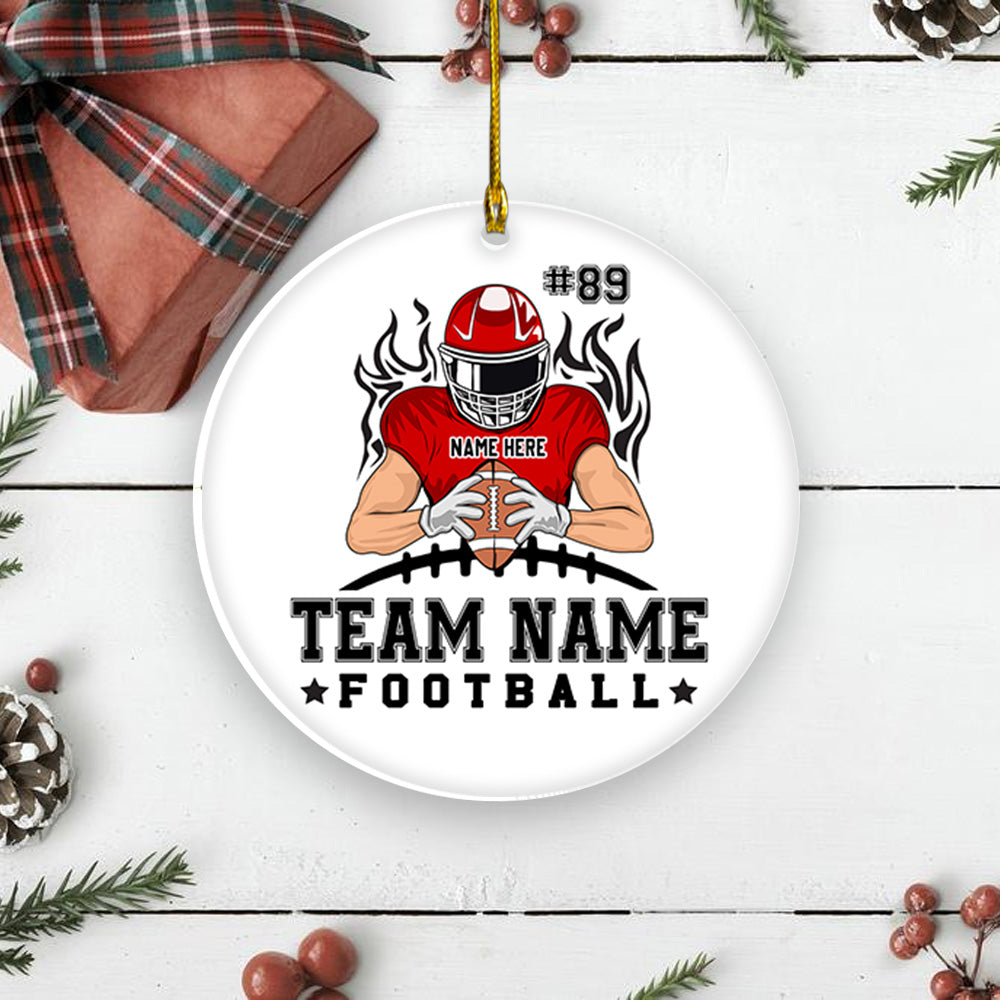 American Football Team Personalized Ornament Gift For Football Player For Football Lovers