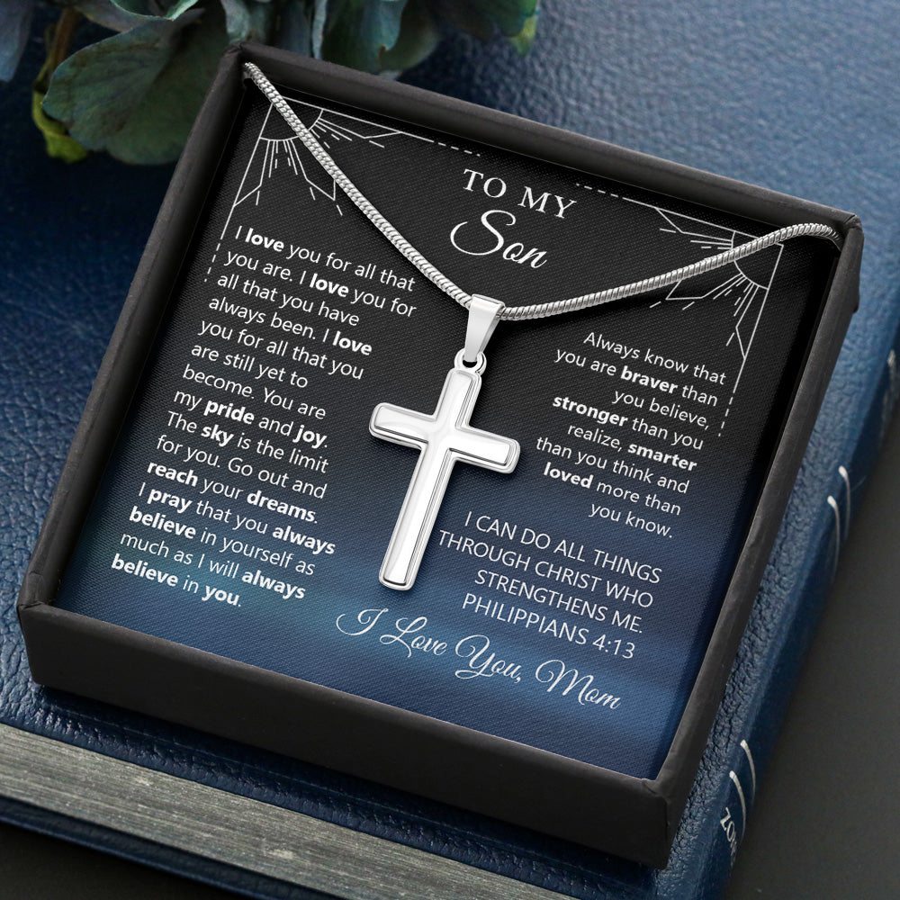 Faith - Symbol Of Hope - Personalized Cross Necklace | JustFamilyThings
