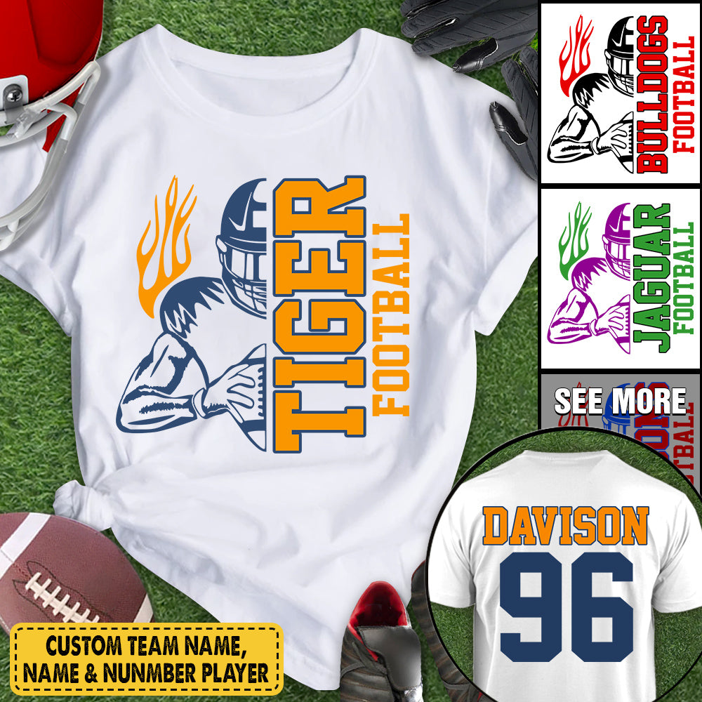 Personalized Football Half Player Custom Team Name Sport Spirit All Over Print Shirt K1702