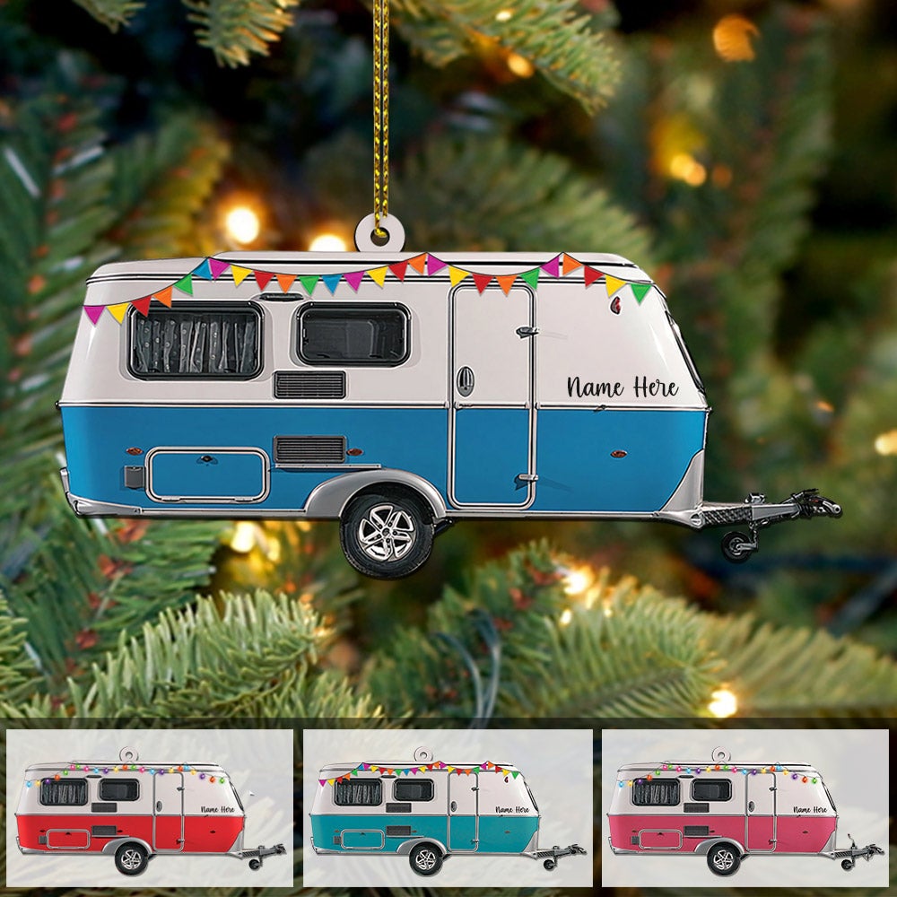 Personalized Ornament Gifts For Family - Custom Ornaments Gift For Camping Lovers - Camper Ornament