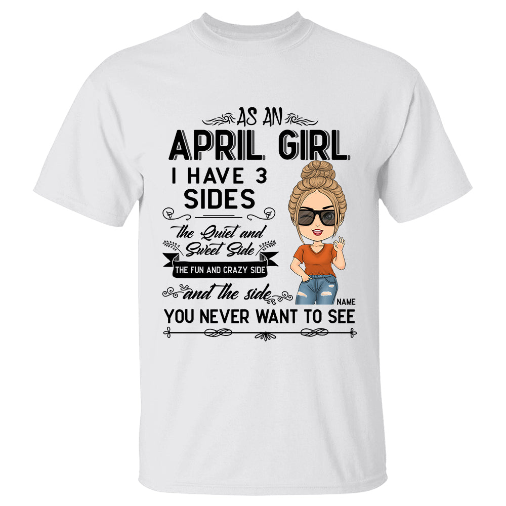 April Girls Are Sunshine Mixed With A Little Hurricane Personalized Shirt